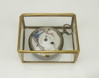 DISPLAY CASE Pocket Watch Silver Key-wound Gold Vintage Antique Men&#39;s Mechanical duplex chronometer wristwatch fusee zenith omega longines