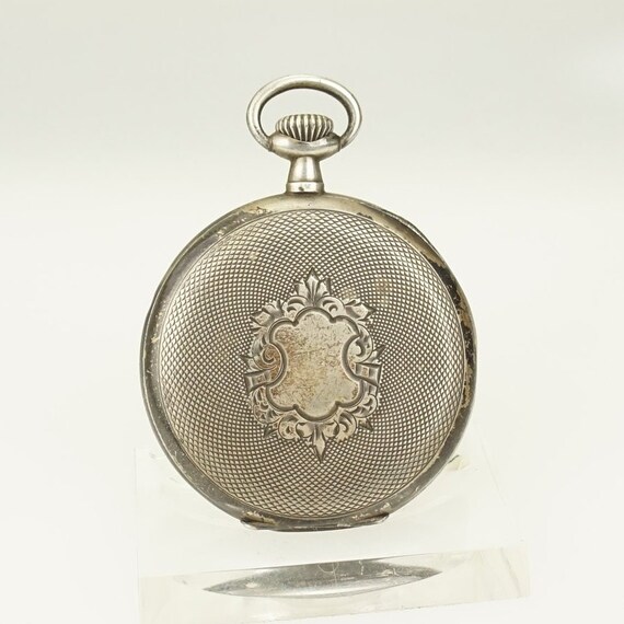 WORKING Pocket Watch Solid Silver Swiss Men's Mec… - image 3