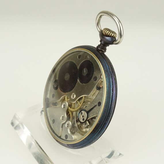 WORKING Antique Pocket Watch Swiss Men's Mechanic… - image 3