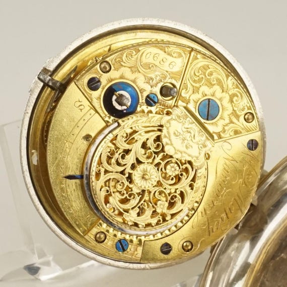 Working FUSEE pair case Solid Silver Swiss Made P… - image 12