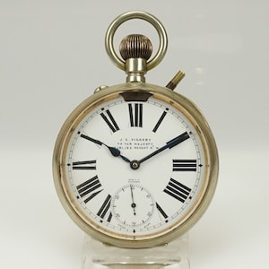 BIG 7,6cm. Working 8 Days OMEGA Movement Pocket Watch Antique Men&#39;s no fusee duplex chronometer wristwatch no repeater chronograph RARITY