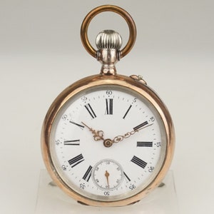 Montre de poche suisse en argent massif pour hommes, sans fusée, chronomètre duplex, montre-bracelet, chronographe à répétition antique, RAR