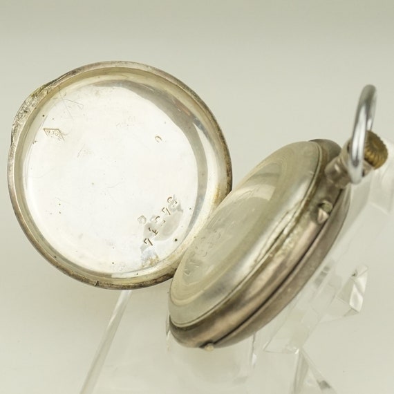 Working Solid Silver Swiss Made Pocket Watch Ladi… - image 7