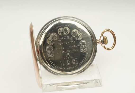 Working Solid Silver SWISS Pocket Watch Men's no … - image 7