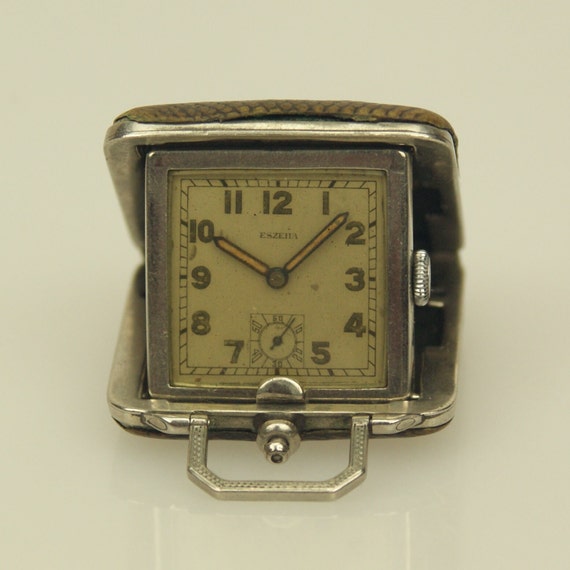 Working ESZEHA Art Deco Chopard Pocket Watch Vint… - image 1