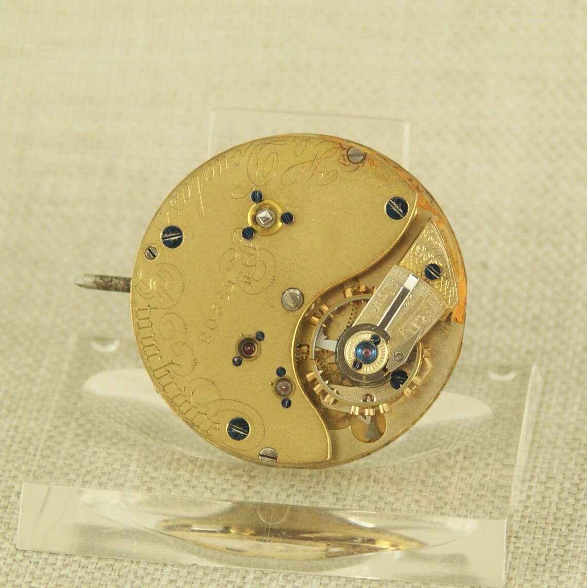 DOUGLAS STAMBRIDGE Pocket Watch Movement Men's Mechanical Antique no fusee duplex or chronometer wristwatch repeater RAR, foto 1 di 2