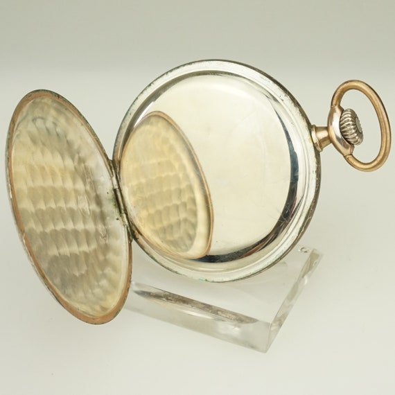 Working REVUE Solid Silver Swiss Made Pocket Watc… - image 6