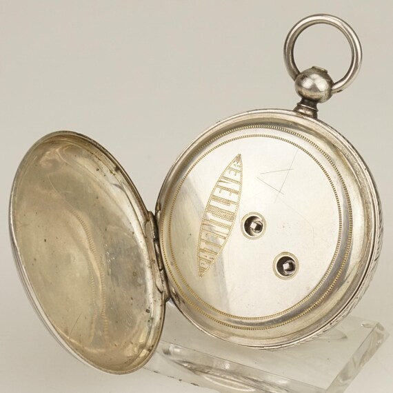 Working Fullhunter Solid Silver Pocket Watch Anti… - image 7