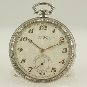 Montre de poche suisse de travail CYMA montre-bracelet chronomètre duplex sans fusible pour homme chronographe à répétition antique RAR