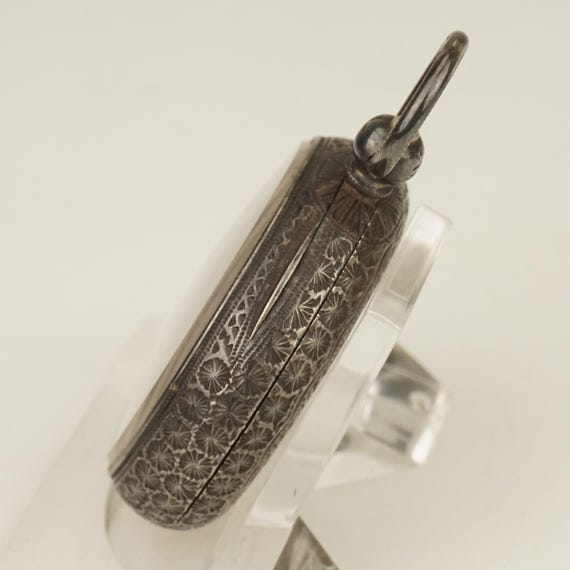 Working! Key-wind Solid Silver Pocket Watch Antiq… - image 3