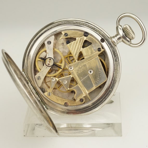 Working ENIGMA Masonic Swiss Pocket Watch Men's n… - image 1