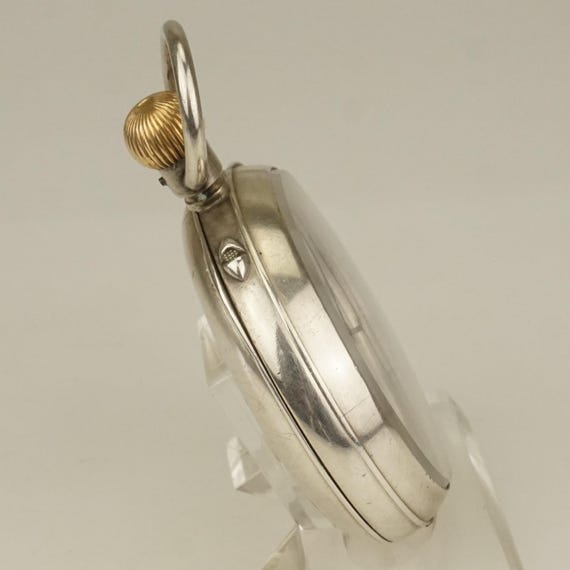Working High-Grade CHRONOGRAPH Solid Silver Pocke… - image 4