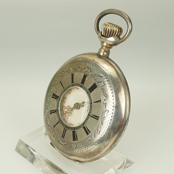Working Fullhunter Solid Silver Pocket Watch Anti… - image 6