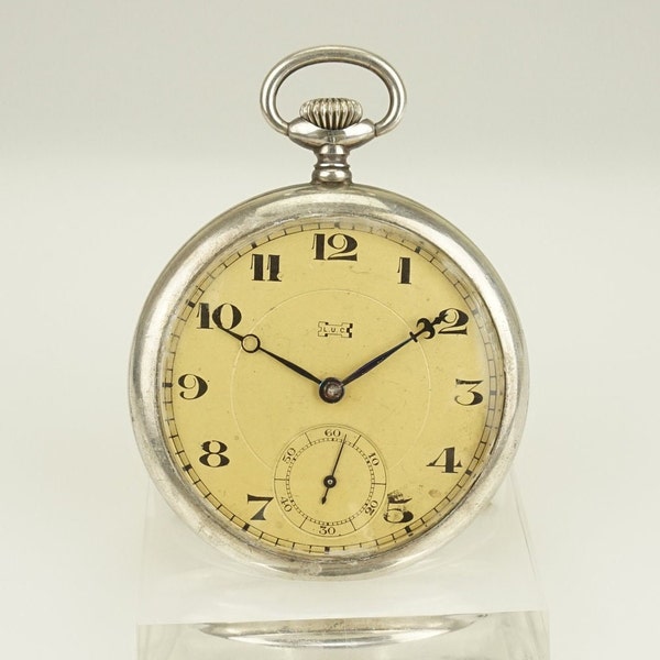 Working L.U.C. LOUIS ULYSSE CHOPARD Solid Silver Pocket Watch Vintage Antique Men's no fusee duplex or chronometer wristwatch repeater Rar