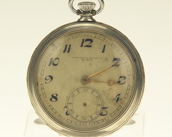 Antique RECORD Watch Co Longines Pocket Watch Men’s Mechanical no fusee duplex ou chronomètre répéteur de montre-bracelet pour restauration ou pièces RAR