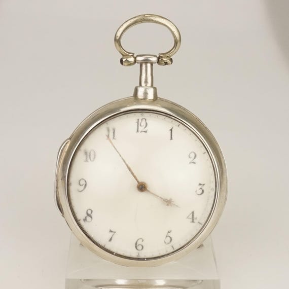 Working FUSEE pair case Solid Silver Swiss Made P… - image 1