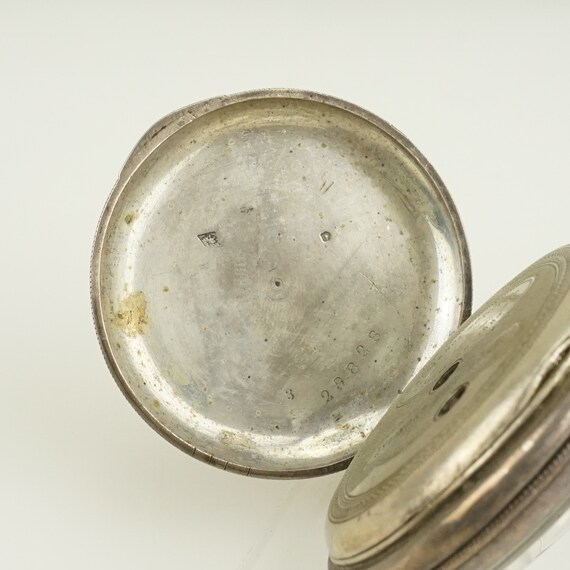 WORKING Pocket Watch Key-wound Solid Silver Antiq… - image 6
