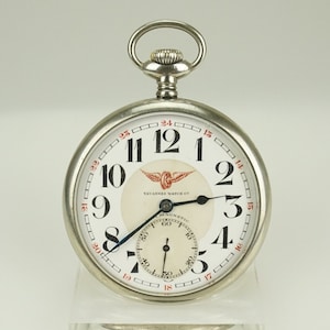 Working TAVANNES Railway CYMA Pocket Watch Antique Men's no fusee duplex chronometer wristwatch repeater chronograph RAR