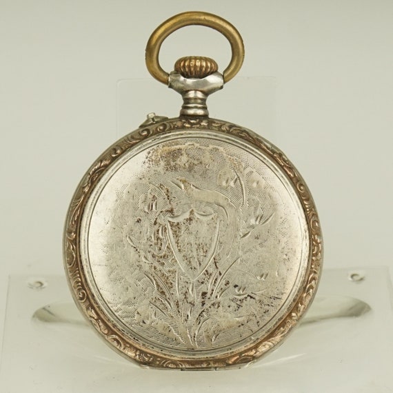 Working Solid Silver Swiss Made Pocket Watch Ladi… - image 3