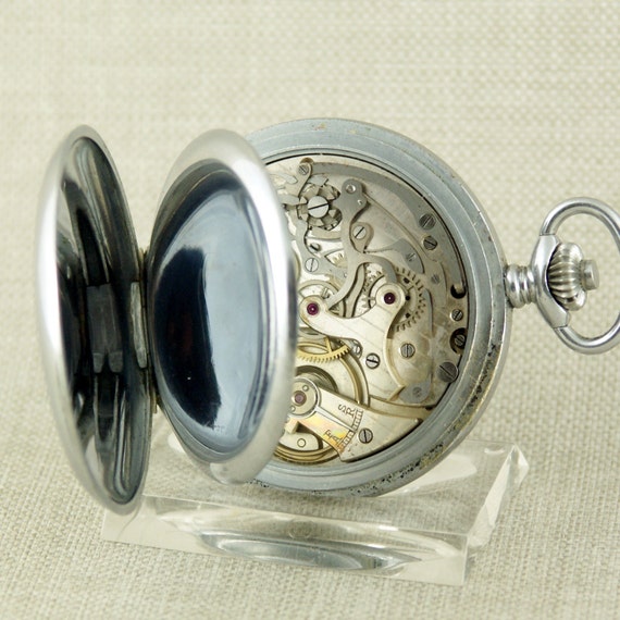 Working CHRONOGRAPH Pocket Watch Art Deko Vintage… - image 7