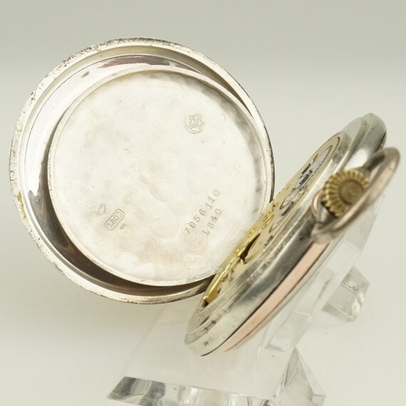 Working CYMA Solid Silver Pocket Watch, Swiss Mad… - image 8