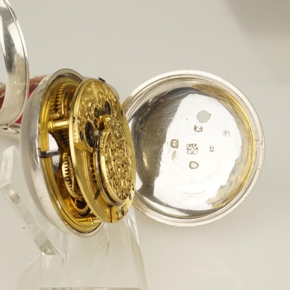 Working FUSEE pair case Solid Silver Swiss Made P… - image 11