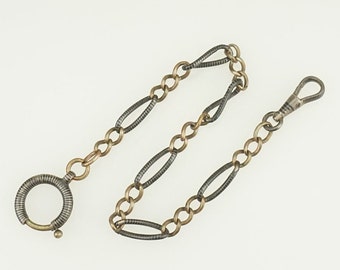 Niello SOLID SILVER Pocket Watch CHAIN Men&#39;s Antique for fusee duplex or chronometer wristwatch chronograph repeater Rar