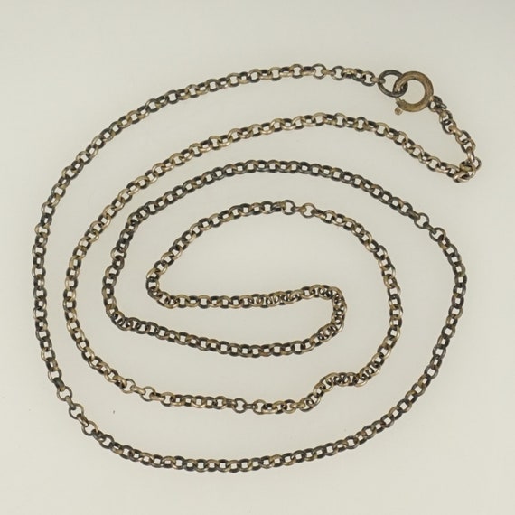 Rare! SOLID SILVER Pocket Watch CHAIN Men's Antiq… - image 6