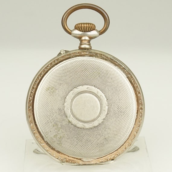 Working Solid Silver SWISS Pocket Watch Men's no … - image 3