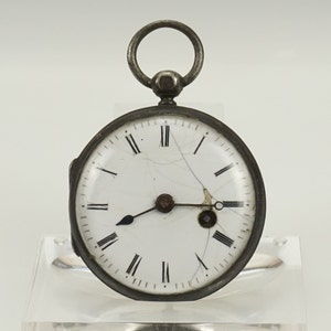 RARE Pocket Watch Key-wound Solid Silver Ladies Men&#39;s Mechanical Antique no fusee duplex or chronometer wristwatch repeater chronograph RAR