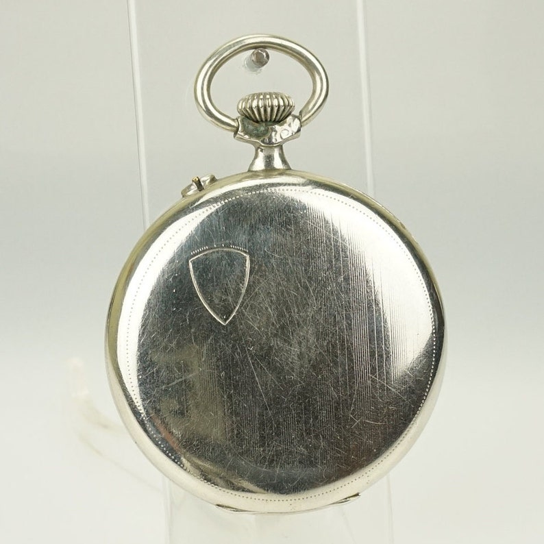 Working ZENTRA Art Deco Antique Pocket Watch Men's Mechanical No Fusee