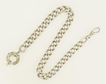 Rare Antique Solid Silver Pocket Watch Chain for repeater or fusee