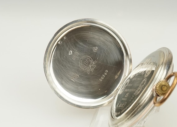 Working Solid Silver SWISS Pocket Watch Men's no … - image 8