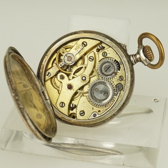 Working Solid Silver Swiss Made Pocket Watch Ladi… - image 9