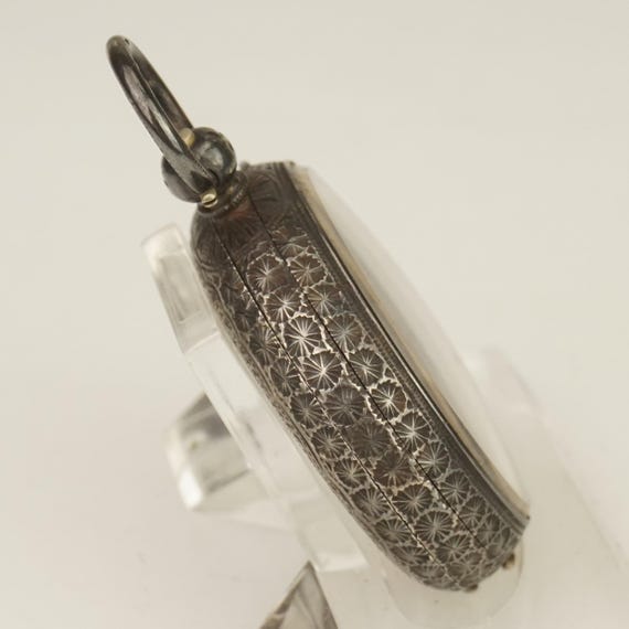 Working! Key-wind Solid Silver Pocket Watch Antiq… - image 4