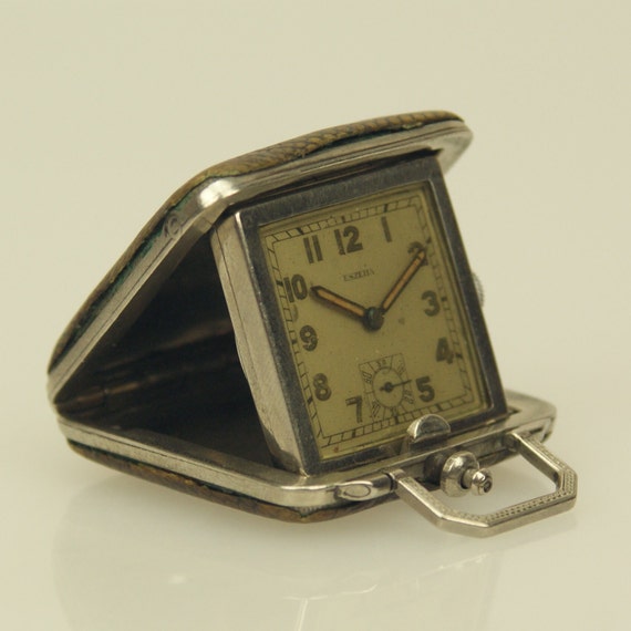Working ESZEHA Art Deco Chopard Pocket Watch Vint… - image 2