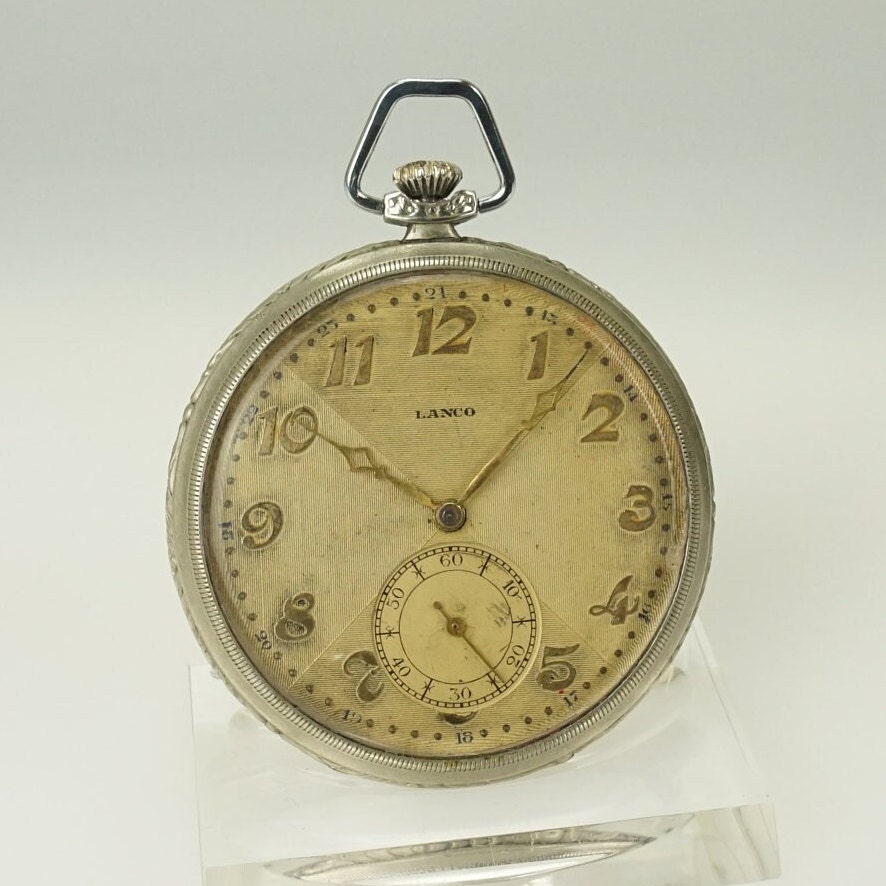 Lavoro LANCO Art Deco Antique Pocket Watch Uomo Meccanico no fusee duplex o  cronometro orologio da polso no repeater o cronografo RAR - Etsy Italia