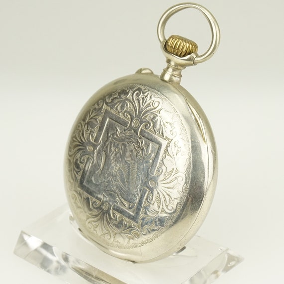 Working Relief Case Pocket Watch Vintage Military… - image 5