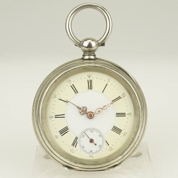 Working Swiss Pocket Watch Men's no fusee duplex c