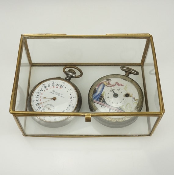 DISPLAY CASE Pocket Watch Silver Keywound Gold Vinta… Gem