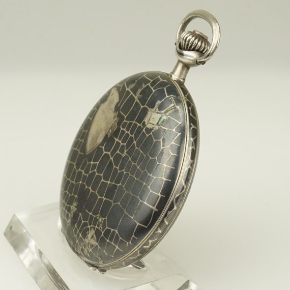 Working ZENITH Solid Silver SWISS Fullhunter Pock… - image 5