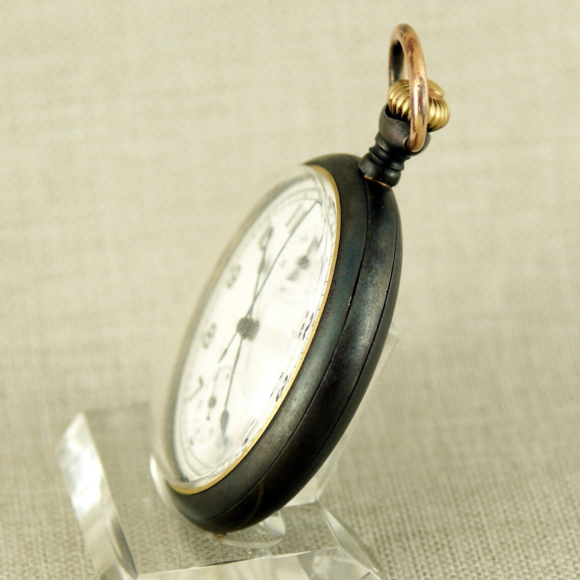 Working CHRONOGRAPH Z.Perrenoud Pocket Watch Art Deko Antique Men's no fusee duplex chronometer wristwatch complication repeater RAR, foto 4 di 5