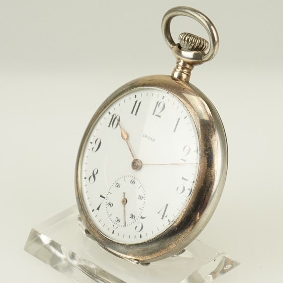 Working INVAR Solid Silver Pocket Watch Vintage A… - image 4