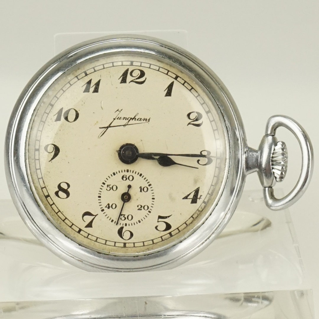 Working JUNGHANS Pocket Watch Men's No Fusee Duplex Etsy