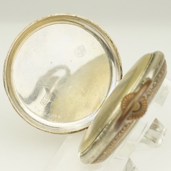 Working Solid Silver SWISS Pocket Watch Men's no … - image 7