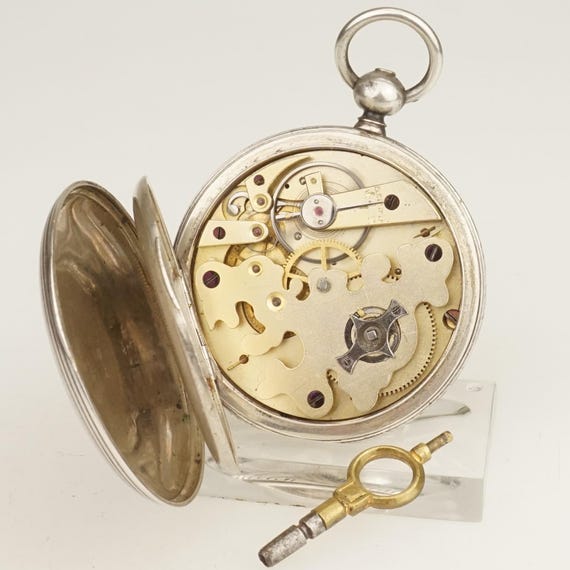 Working Fullhunter Solid Silver Pocket Watch Anti… - image 12