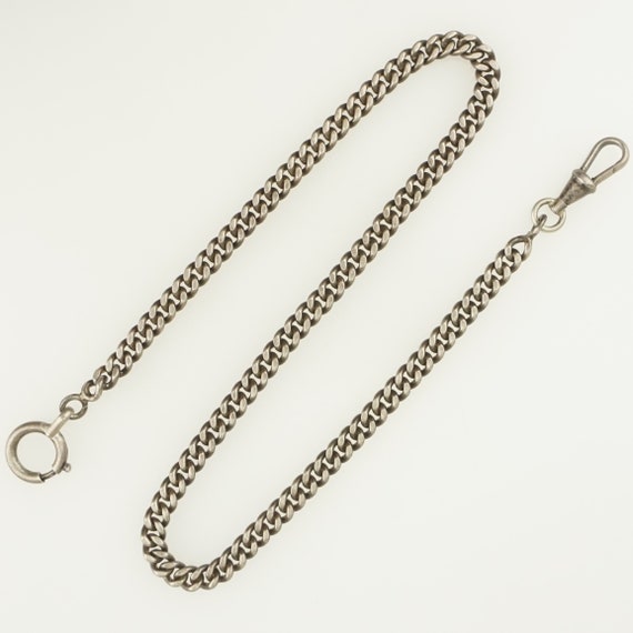 Rare! SOLID SILVER Pocket Watch CHAIN Men's Antique f… Gem