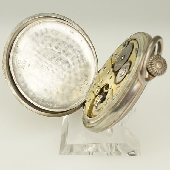 Working INVAR Solid Silver Pocket Watch Vintage A… - image 8