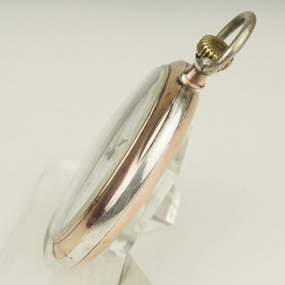 Working CYMA Solid Silver Pocket Watch, Swiss Mad… - image 4