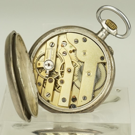 Working Solid Silver Swiss Made Pocket Watch Ladi… - image 9